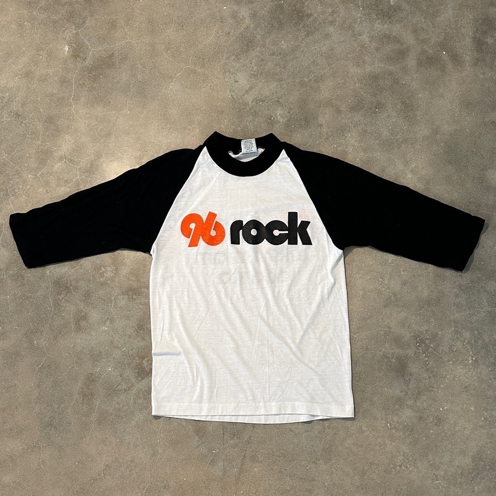 Vintage 96 Rock WKLS Atlanta Raglan Baseball Tee Single Stitch USA